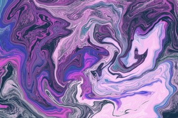 Abstract digital fluid art marble background 