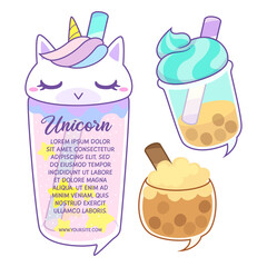 illustration of unicorn speech bubble