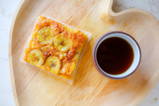 Coffeeとバナナsouffl&eacute;ケーキ