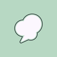 vector of speech bubble with color background 