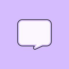 vector of speech bubble with color background 