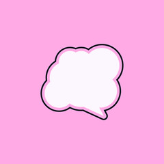 vector of speech bubble with color background 