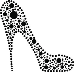 black and white shoe vector illustration