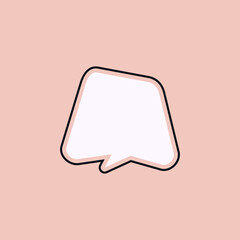 vector of speech bubble with color background 