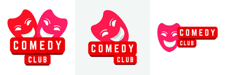 comedy club logo design collection template