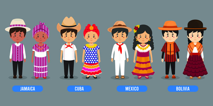 Character in Different National Costumes