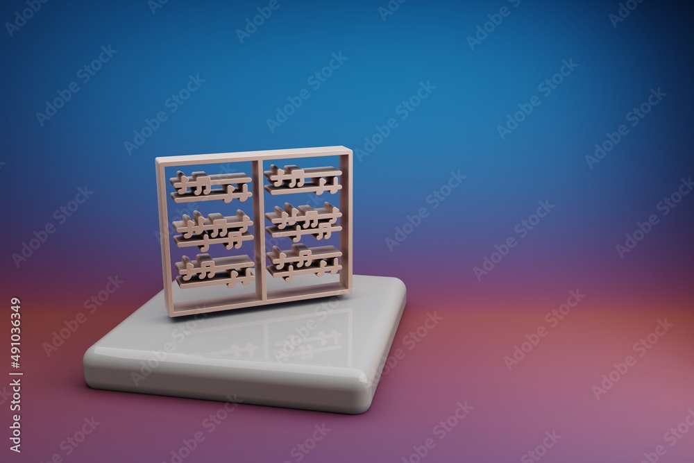 Aufkleber wonderful classical music. beautiful music symbol icons on a ceramic stand and bright colored backgr