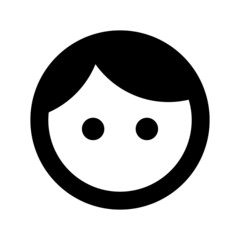 Child face symbol icon illustration