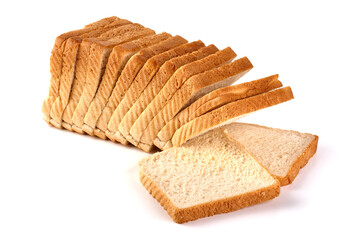 Toasted bread, isolated on white background.