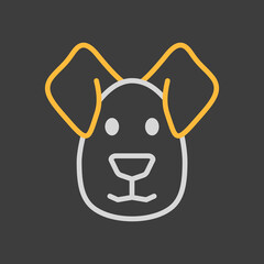Dog icon. Farm animal vector illustration