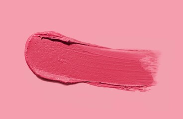 Lipstic coral red trace swatch textured background