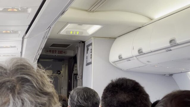 many people in the airplane Economy Class