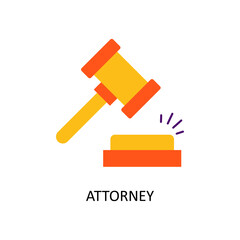 Attorney Vector Flat Icon Design illustration. Fintech Symbol on White background EPS 10 File
