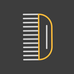 Hairbrush baby vector isolated icon