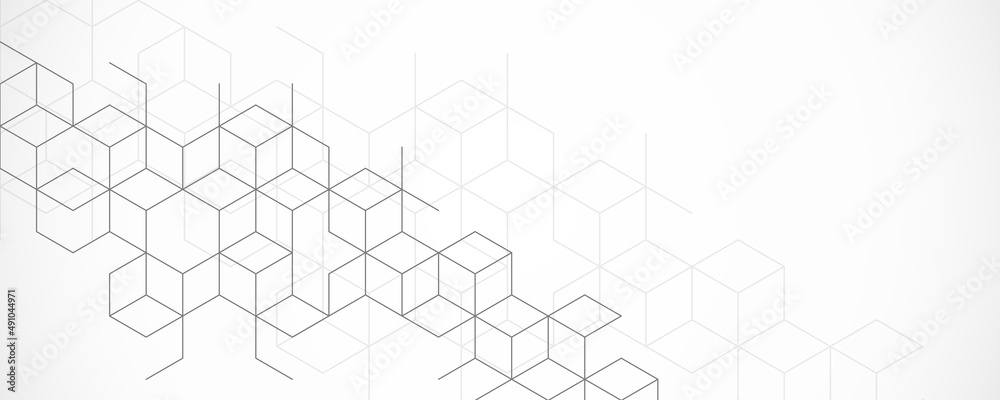 Aufkleber Abstract geometric background with isometric vector blocks, polygon shape pattern