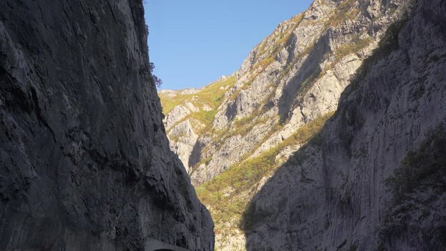 The magnificent canyon of the Moracha river. Travel to Montenegro concept