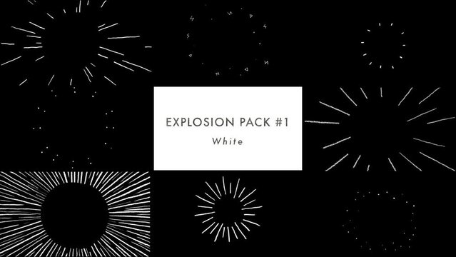 [Hand-drawn pencil style explosion effects in 8 styles] cool, cute, dun,  pencil, simple, white, spot, spotlight, modern, hip, organic, analog, dots, lines, low frame rate animation, Memphis