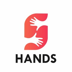 s, letter a with hands logo template illustration. suitable for partnership, identity, symbol, support, teamwork, web, outline etc