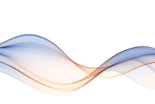 Abstract vector wave design element.Blue and green transparent wave flow.
