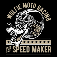 Wolf Motor Racing Emblem Design