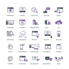 Set of SEO and Development icons	