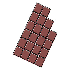 Chocolate bar icon, sweet tasty silhouette eat symbol, cacao food vector illustration