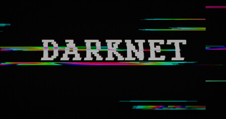 Darknet and deepweb modern glitch concept 3d illustration