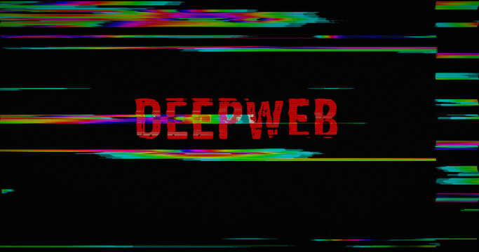 Darknet and deepweb modern glitch concept 3d illustration