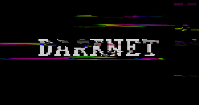 Darknet and deepweb modern glitch concept 3d illustration