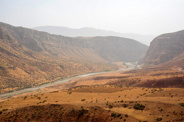 Botan river and mountain landscape	