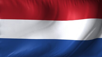 National flag of Netherlands. Dutch flag waving against background.