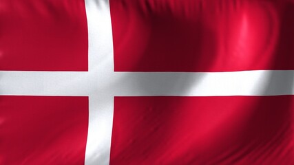 Fototapeta premium National flag of Denmark. Danish flag waving against background.