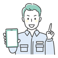 illustration of a man wearing work clothes