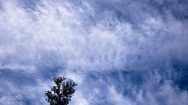 Drift of clouds  in time lapse 