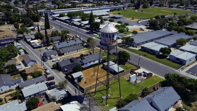Ceres, California, Downtown, Amazing Landscape, Aerial Flying
