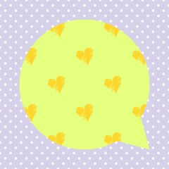 colorful isolated speech bubble with blank background for general usage, anouncement etc.