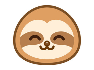 笑顔のナマケモノの顔アイコン＿ベクター © kiko