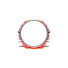 Flame emblem logo modern concept, vector illustration