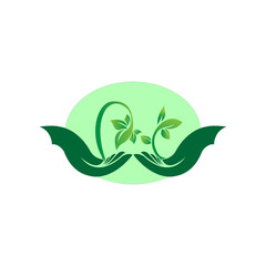 Modern eco green logo design