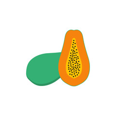 Papaya icon design template vector isolated illustration