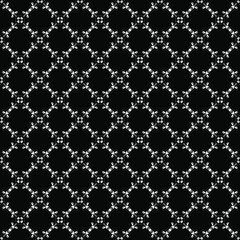 Black and white seamless pattern texture. Greyscale ornamental graphic design. Mosaic ornaments. Pattern template. Vector illustration. EPS10.