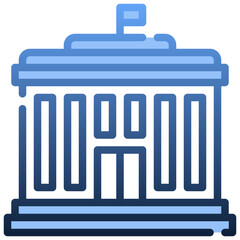 CUSTOMS BUILDING Gradient icon,linear,outline,graphic,illustration