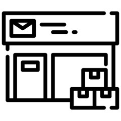 POST OFFICE line icon,linear,outline,graphic,illustration