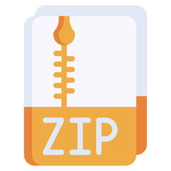 ZIP FILE flat icon,linear,outline,graphic,illustration