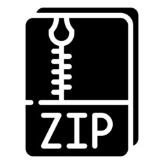 ZIP FILE glyph icon,linear,outline,graphic,illustration