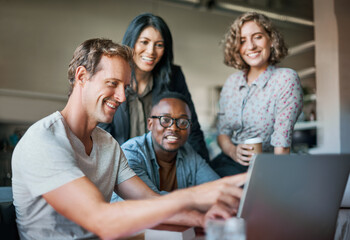 Putting their creative and strategic plans together. Shot of a group of designers working together...