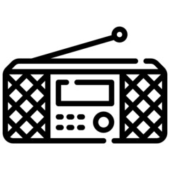 RADIO line icon,linear,outline,graphic,illustration