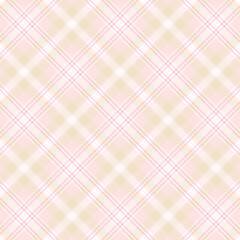 Seamless tartan plaid pattern with texture and pastel color.