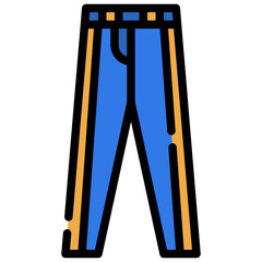 JEANS filled outline icon,linear,outline,graphic,illustration