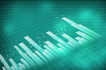 2D Digital Abstract Business Networking background
